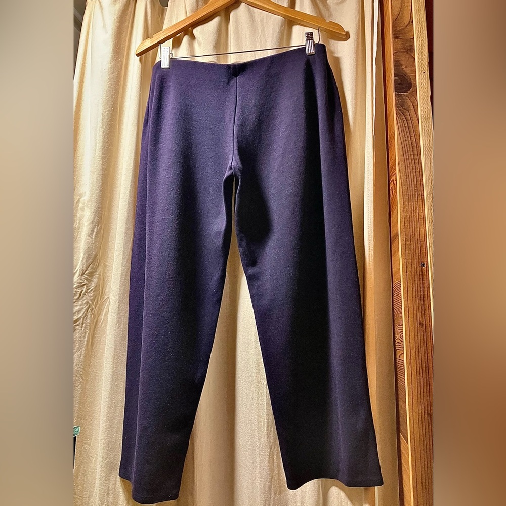 Purple straight leg Ellen Fisher pants